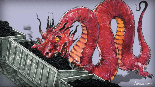De Chinese draak eet steeds meer steenkolen