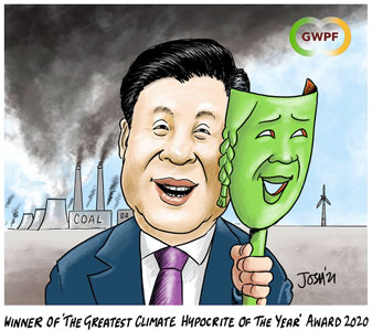 Xi-Jinping wint de Emma Award 2020 voor klimaat-huichelarei