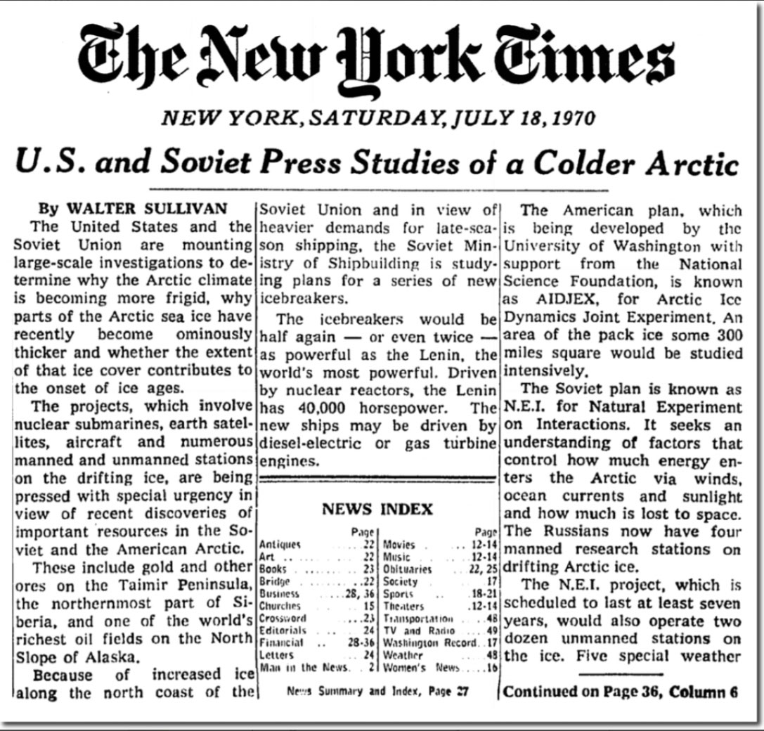colder Arctic in 1970