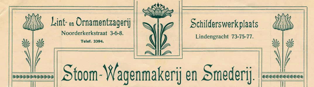 Haak & Zonen, Rekening in Jugendstil, 1904