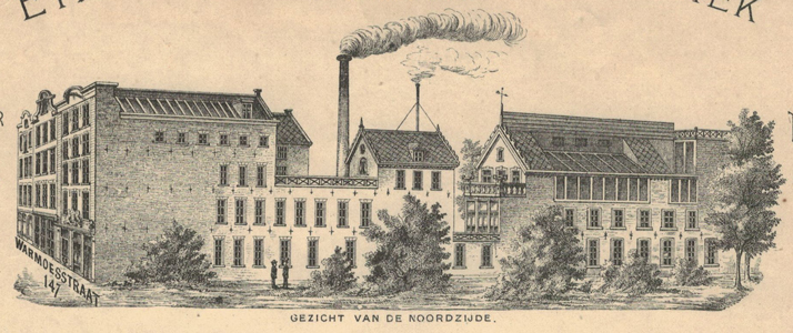 Amande, etiketten- en biljettenfabriek, Warmoesstraat 147, Amsterdam, nota' uit ca. 1890