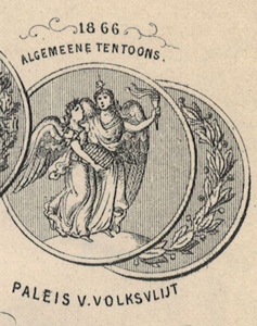 medaille 1866 Tentoonstelling in het paleis voor Volksvlijt