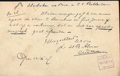 H.R. Alma, bedrijfsbriefkaart 1914