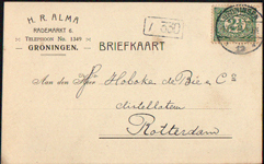 H.R. Alma, bedrijfsbriefkaart