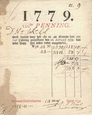 aanslag 100e penning, 1979, Amsterdam