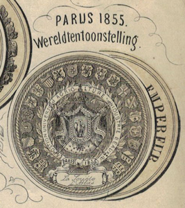 medaille Wereldtentoonstelling Parijs 1855
