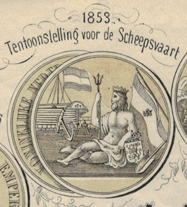 medaille tentoonstelling voor de scheepvaart 1853