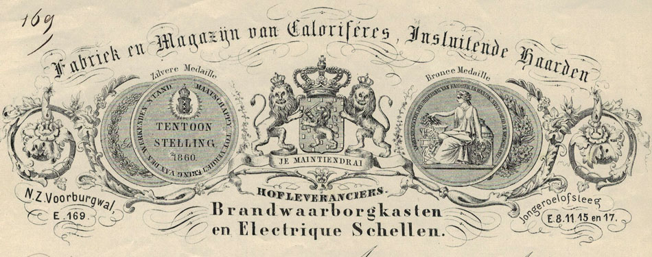 Cramer Elsenburg te Amsterdam, fraaie nota uit 1879