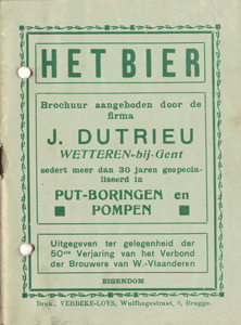 brochure Het Bier, Belgie ca. 1930