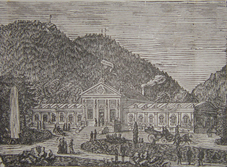 Harzburg-Juliushaller Sauerbrunnen-1882 engraving