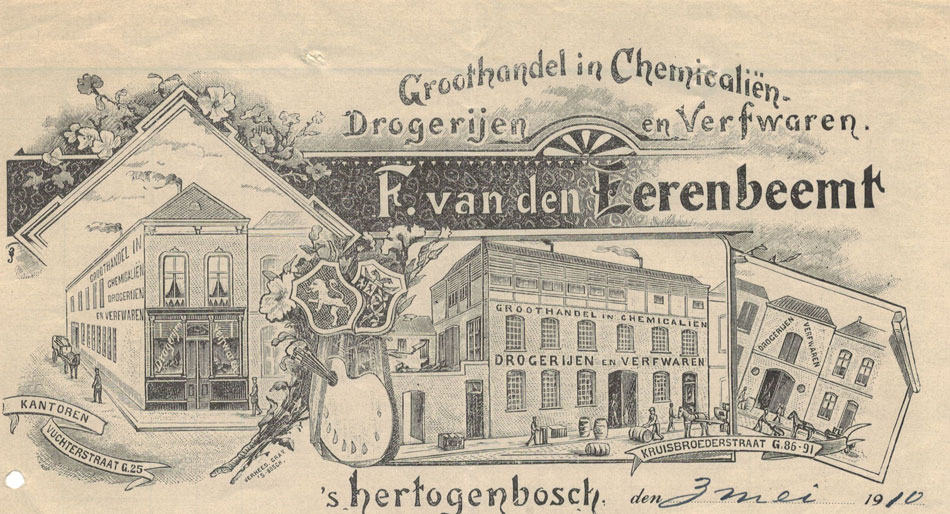 F. van de Eerenbeemt, Den Bosch, rekening uit 1910