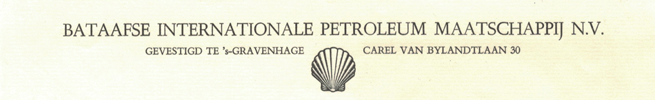 Bataafse Internationale Petroleum Maatschappij, brief uit 1962