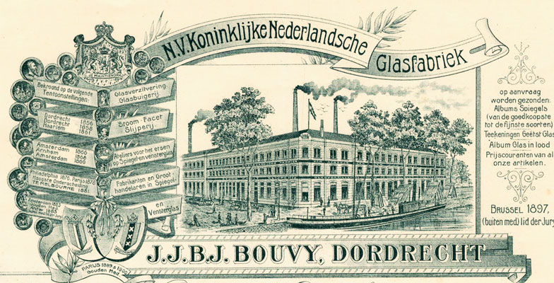 J.J.B.J.Bouvy, Koninklijke Nederlandsche Glasfabriek te Dordrecht, Rotterdam en Lekkerkerk, rekening uit 1923