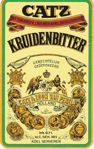 Catz kruidenbitter etiket