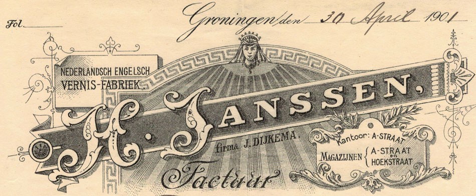 H. Jansse, verffabriek, Groningen