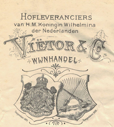 Vietor & Co., wijnhandel te Groningen, rekening uit  1912