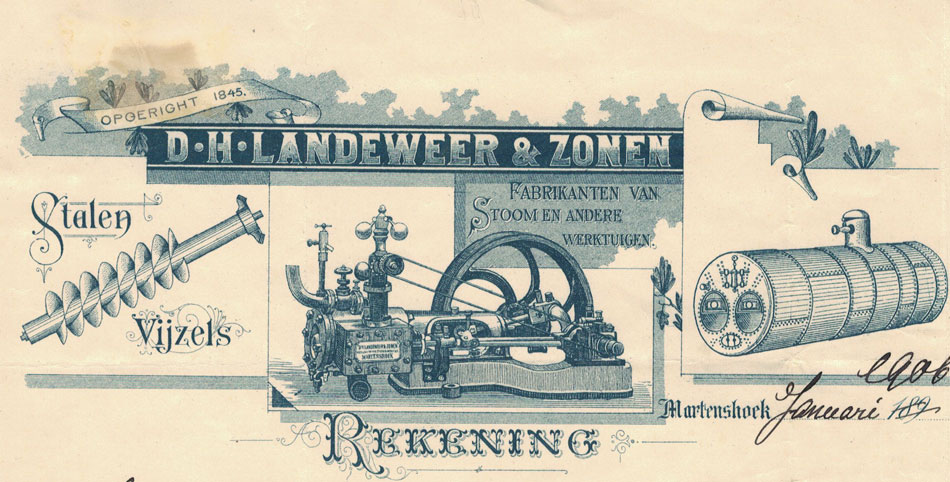 D.H. Landeweer & Zonen, Martenshoek, nota uit 1906