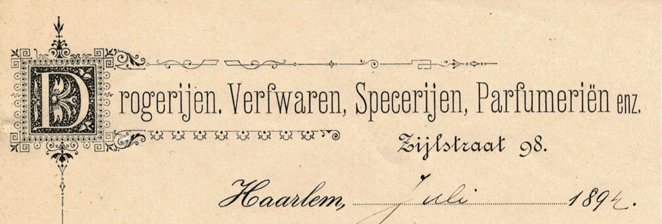J. van Gulik, Haarlem, nota uit 1894