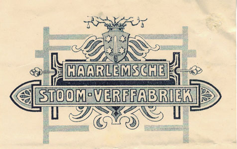 Haarlemsche Stoomverffabriek, Ontvangstbewijs uit 1906