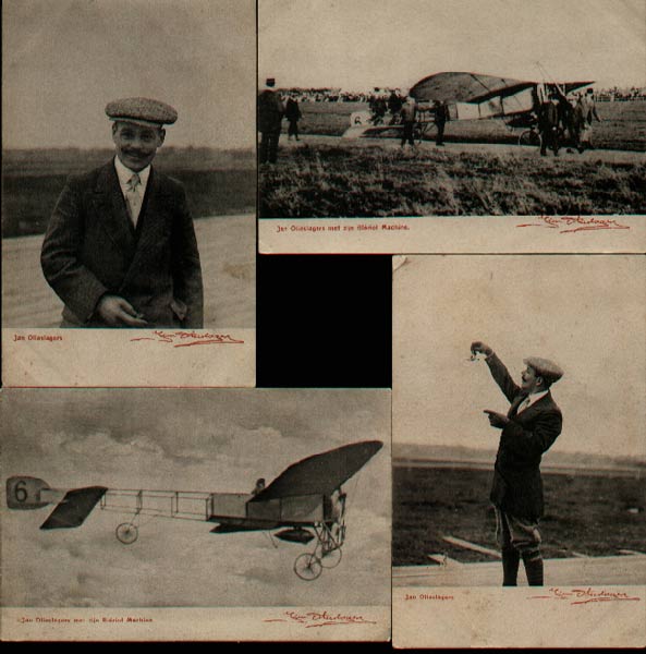 Jan Olieslagers met zijn Blériot Machine