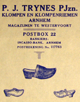 Trynes Klompen en Klompriemen, rekening uiit 1929