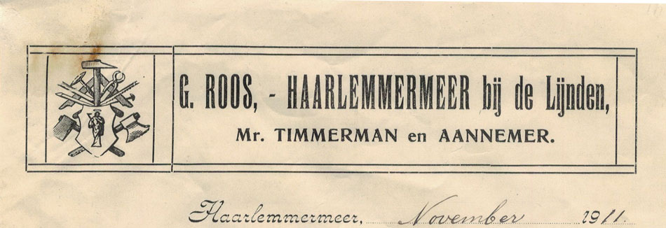  G. Roos, Meester Timmerman, nota uit 1911