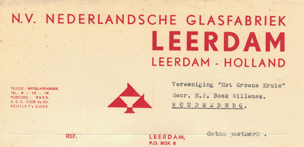 Glasfabriek Leerdam, rekening met gestyleerd glas