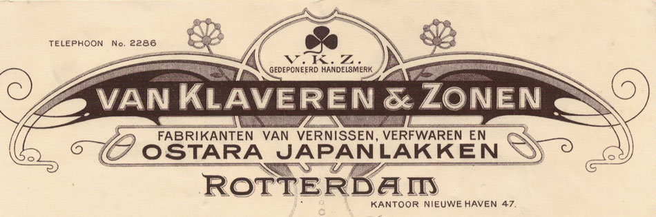 Van Klaveren & Zonen, Rotterdam, Ostara Japanlakken
