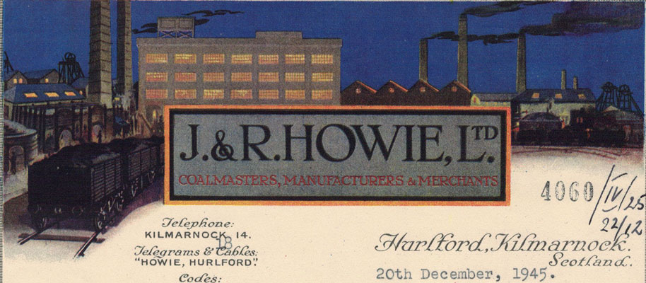 Howie, Coalmasters, Manifacturers & Merchants, Scotland, UK
