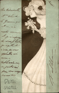 Kirchner Demi Vierge picture postcard