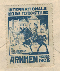 sluitzegel Internationale Reclame Tentoonstelling Arnhem 1908