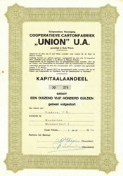 Cooperatieve cartonfabriek UNION te Oude Pekela: bewijsstuk toto levering van Stro
