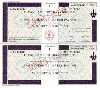 bankbrief van F. van Lanschot Bankiers te 's Hertogenbosch