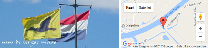 vlag en locatie van "de Bergse Maas"