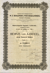 M.Z. Booleman's Postzegelhandel: aandeel