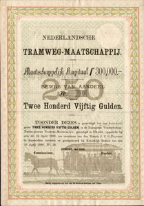 Nederlandsche Tramweg Maatschappij, aandeel uit 1880