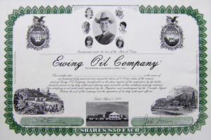 Ewing Oil certificate, green border